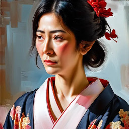 asian woman wearing a kimono