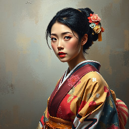 asian woman wearing a kimono