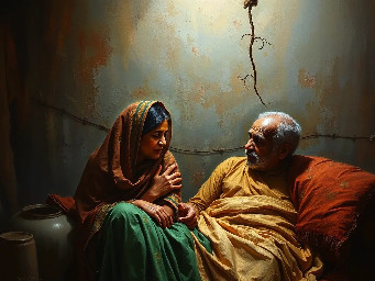 Dheeraj, a desperate maid aged 45 sexually unsatisfied with her husband who can't give her child even after many years of marriage and depending upon her for money is attracted to her landlord Vijay aged 56 , a healthy and prosperous man but can't dared to express her feelings.  Vijay is unmarried still is also attracted to Dheeraj but also couldn't find way to get in touch with her. But at one cold and dark night all barriers shattered & they have physical intimacy after many years.